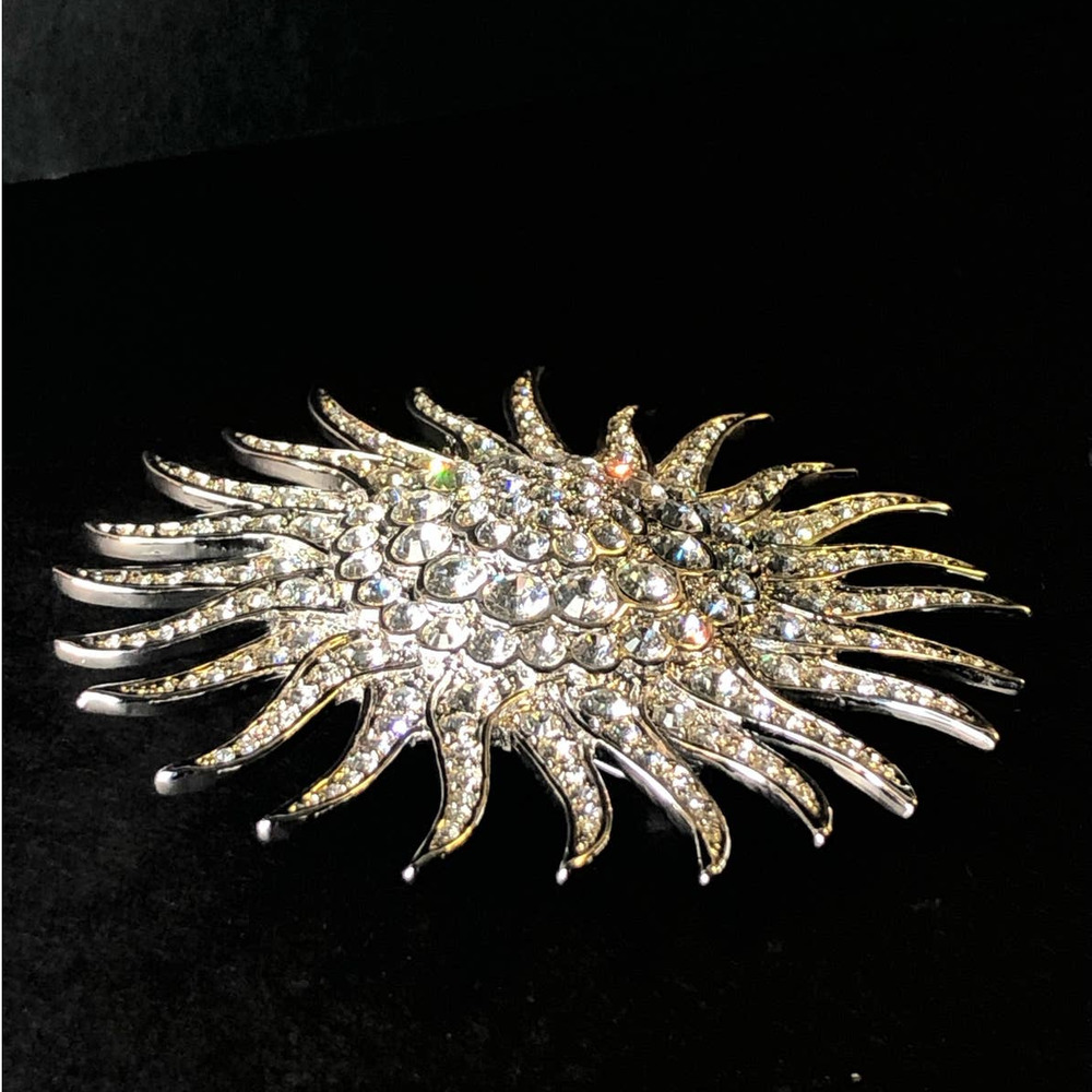 Stunning Vintage Camrose & Kross Starburst JBK Brooch Swarovsky crystals